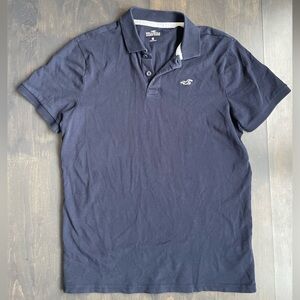 Hollister Navy Blue Men's Polo Shirt Size Large